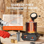 SKYSHALO Electric Gold Melting Furnace 1+3kg, 1350W, 1150C