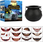 kcavykas Halloween LED Witch Jar Atomizer Lamp, Black, 13.34x4.33in - Decor