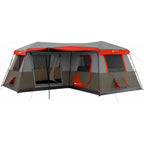 Ozark Trail Instant Cabin Tent, Sleeps 12, 3 Rooms, Brown/Red, 16 in x 16 in - WMT-161682B