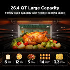 Midea Toaster Oven Air Fryer Combo, 10+4 Functions, 26.4 QT Stainless Steel, 450F - Flexify Pro