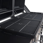 Dual Fuel Gas And Charcoal Combo Grill, Black With Stainless - GBC1793W