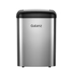 Galanz Portable Countertop Ice Maker, 26 lbs in 24 Hours, 9 Bullet Cubes in 9 Minutes, 2 Ice Sizes, 2.1 L, Retro Red