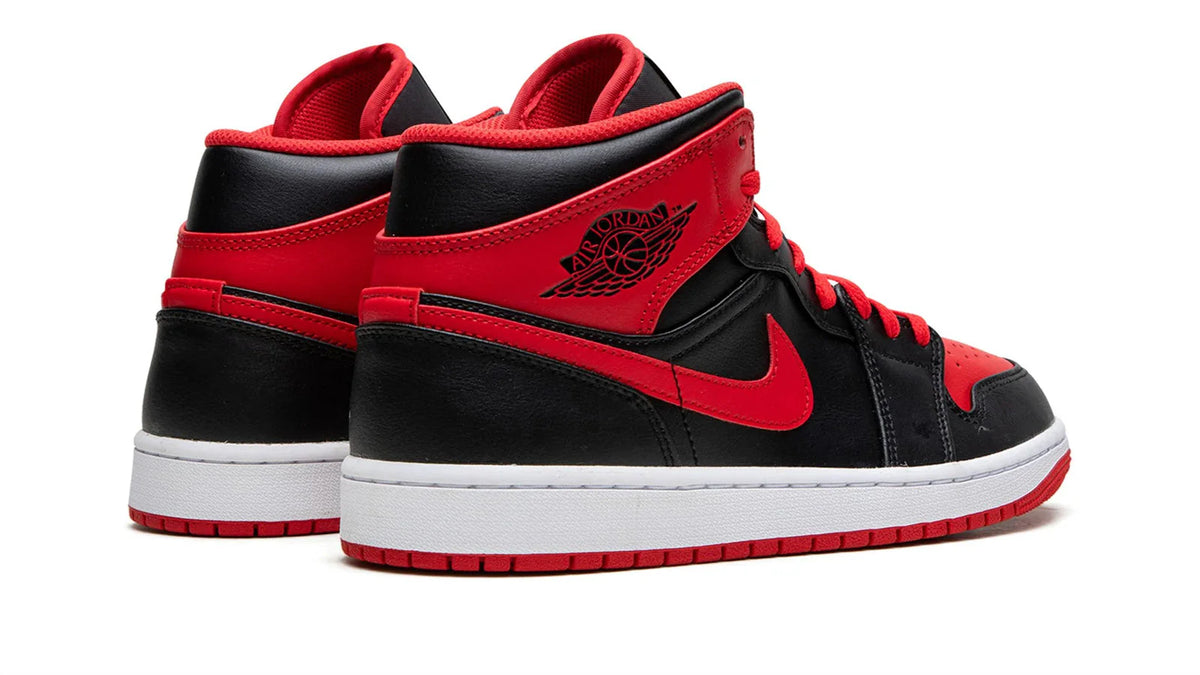 Air Jordan 1 Mid Alternate Bred Fire Red/Black Sneakers