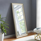 Full Length Oversized Rectangle Wall Mirror With Smooth Faux Wood Frame