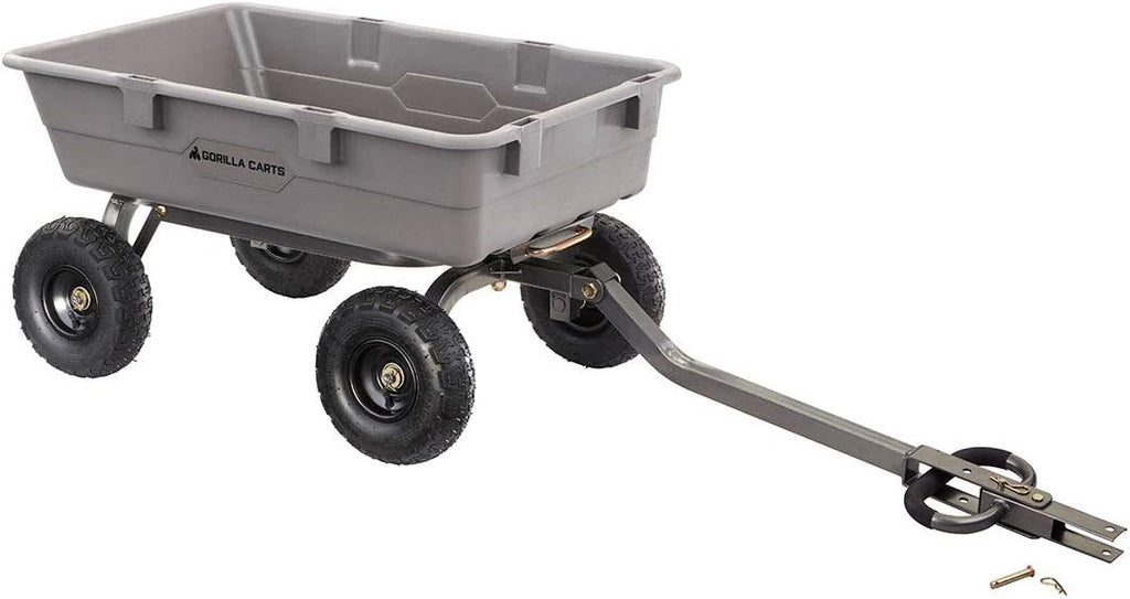 Gorilla Carts Utility Dump Wagon 6 Cubic Feet 1200 lb Capacity Black - GOR6PS