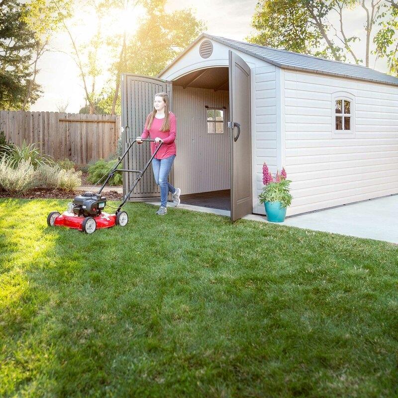 Lifetime Plastic Storage Shed 8 ft. W x 15 ft. D, Desert Sand - 60075