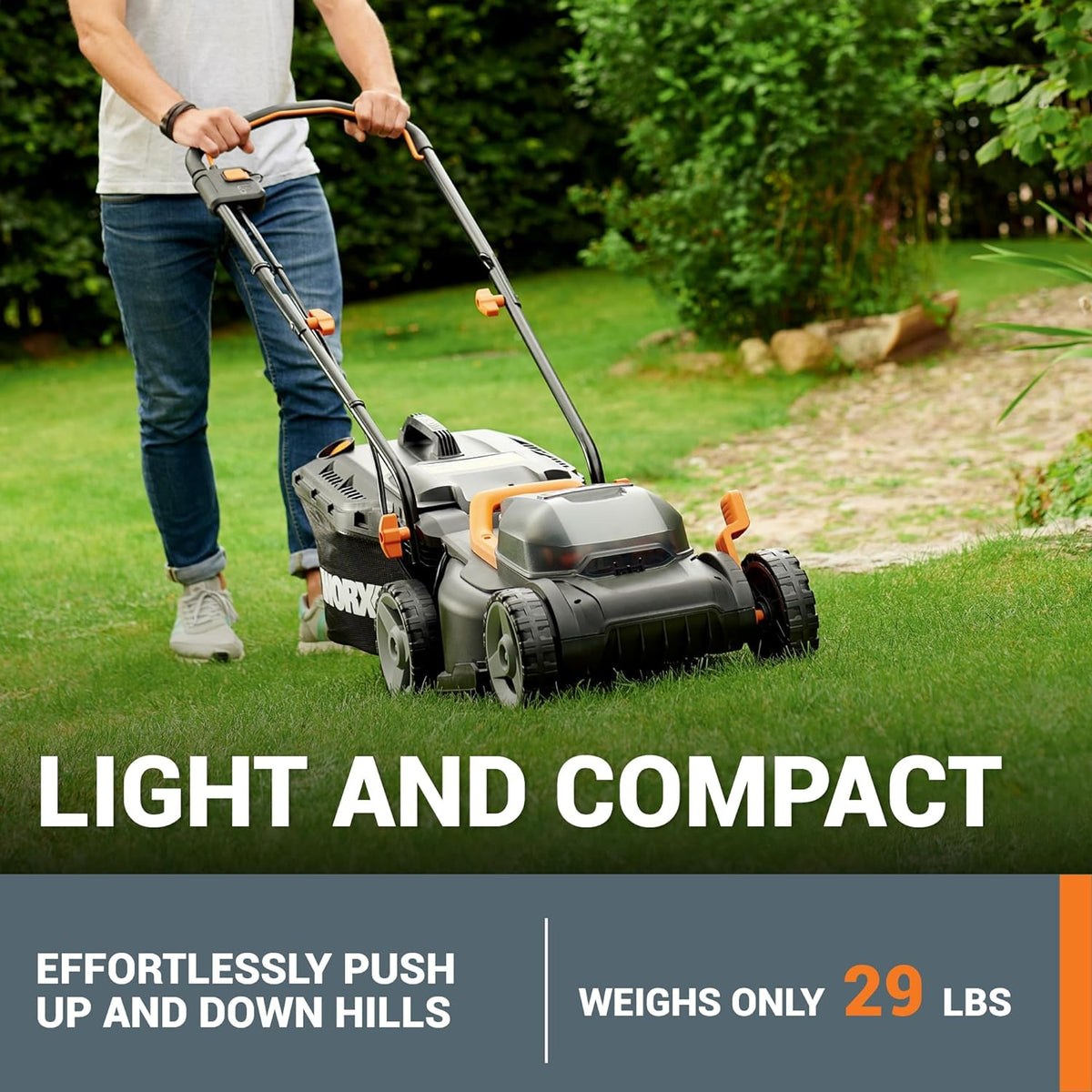 WORX 40V 14in Cordless Lawn Mower With 2 Batteries And Dual Charger - WG779