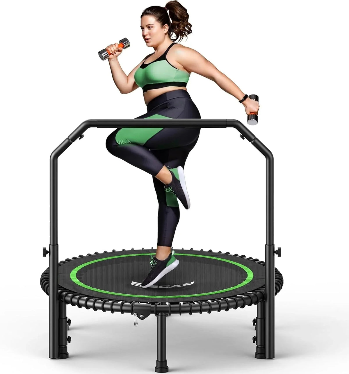 BCAN Foldable Fitness Trampoline 40in/48in, 450/550 LBS Capacity