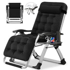 NAIZEA Zero Gravity Lawn Recliner Chairs, 2 Pack, Black