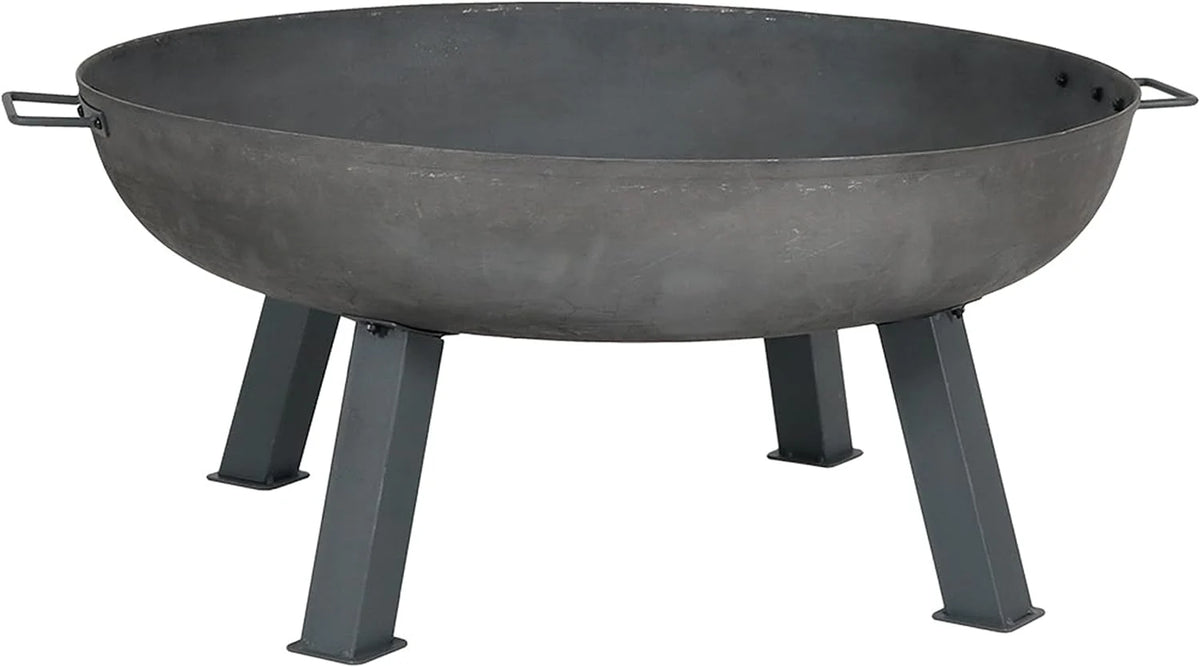 Sunnydaze Decor Rustic Cast Iron Outdoor Raised Fire Pit Bowl, 34-Inch, Rust - RCM-LG570