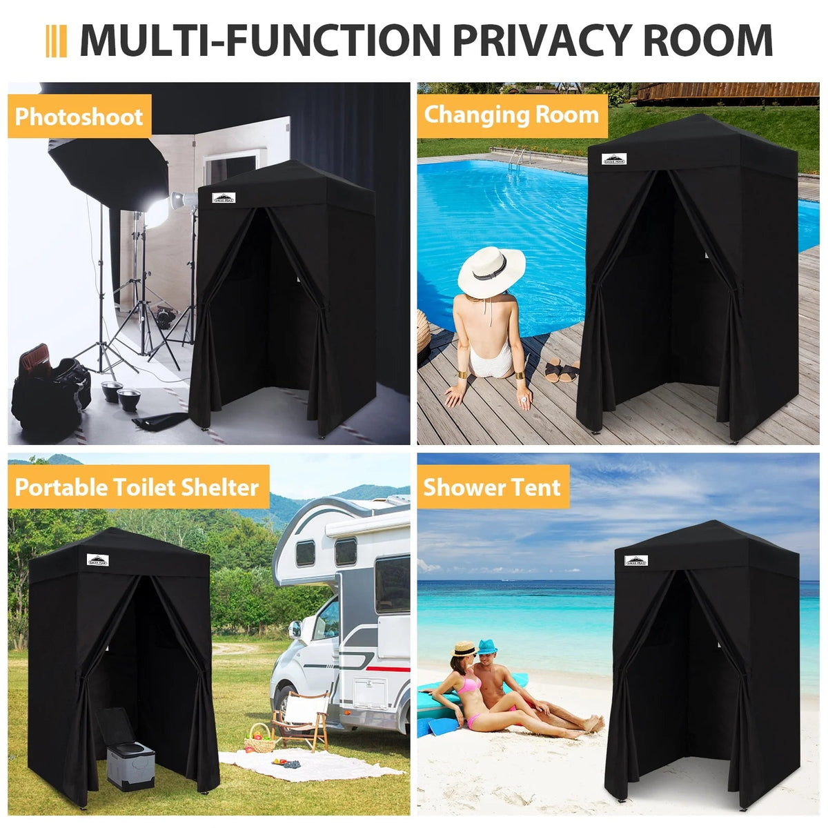 EAGLE PEAK Ultra Compact 4 ft x 4 ft Pop-Up Changing Room Canopy - Flex