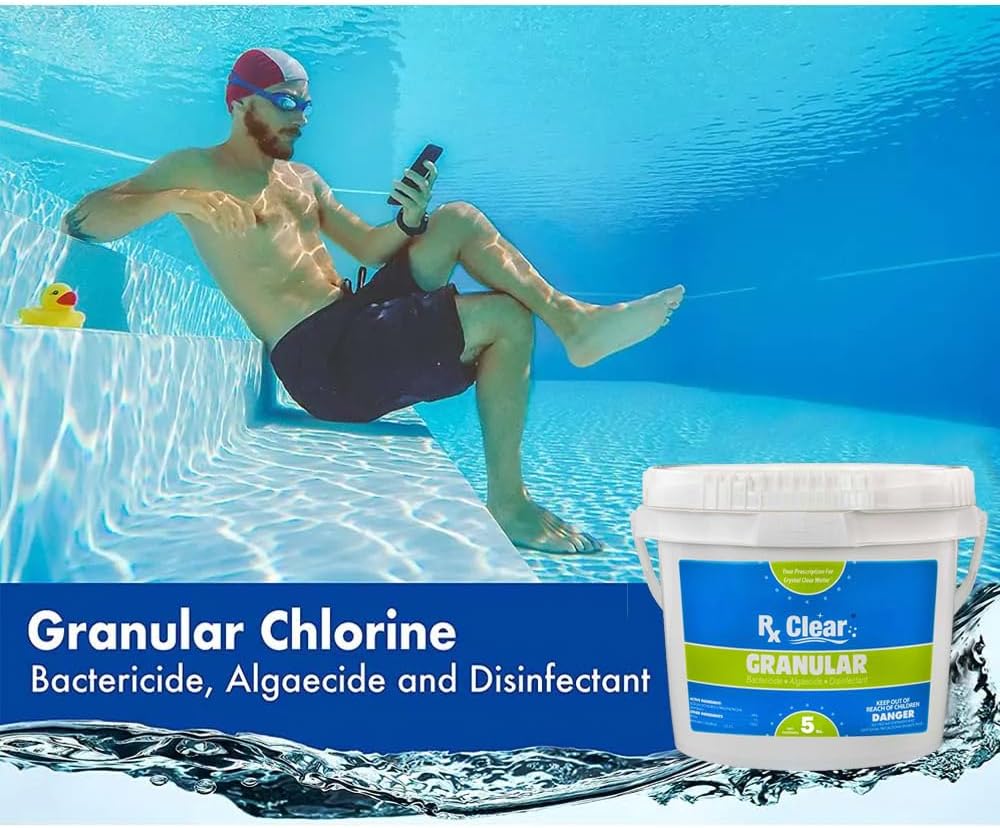 Rx Clear Stabilized Granular Chlorine, 50-Pound Bucket - 204046