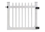 WamBam White Vinyl Picket Fence Panel Kit, 4ft H x 6ft W, 1 Panel + 1 Post - BL19101