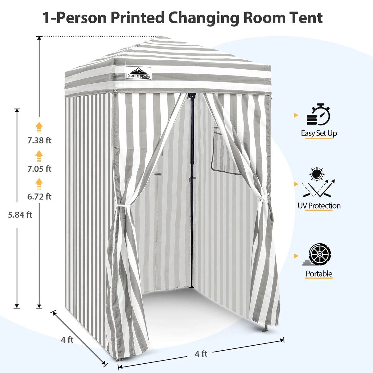 EAGLE PEAK Ultra Compact 4 ft x 4 ft Pop-Up Changing Room Canopy - Flex
