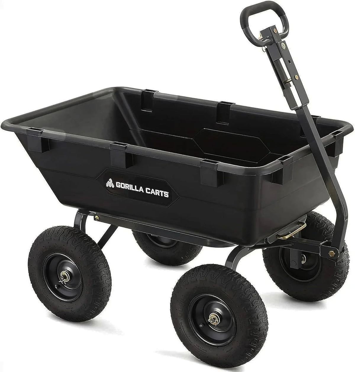 Gorilla Carts Utility Dump Wagon 6 Cubic Feet 1200 lb Capacity Black - GOR6PS