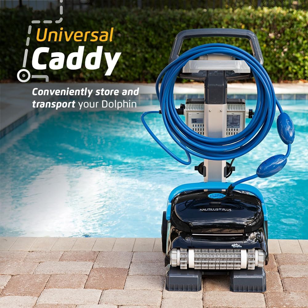 Dolphin Robotic Pool Vacuum Cleaner With Wi-Fi Control And Universal Caddy For Pools Up To 50 FT - Nautilus CC Plus