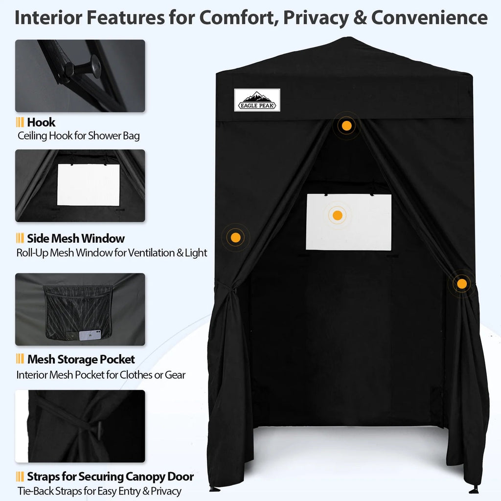 EAGLE PEAK Ultra Compact 4 ft x 4 ft Pop-Up Changing Room Canopy - Flex