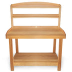 All Things Cedar Deluxe Potting Bench Outdoor Garden Workstation Table - 47-1/2L x 24W x 61H