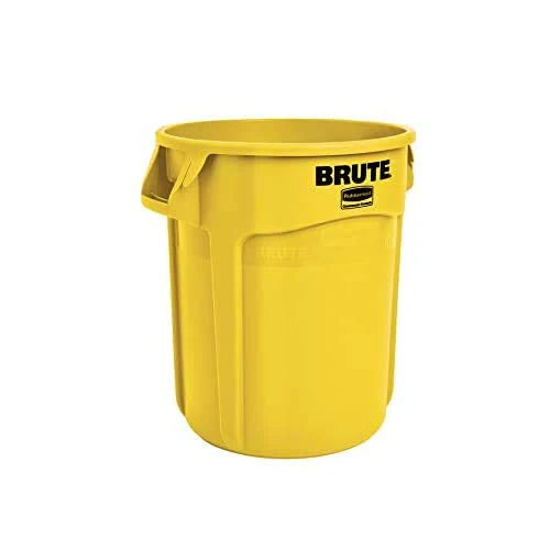 Yellow Heavy-Duty Trash Can - Pack Of 6