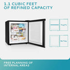 Euhomy Upright Compact Mini Freezer, 3.0 Cubic Feet, Single Door With Reversible Door