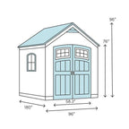Lifetime Plastic Storage Shed 8 ft. W x 15 ft. D, Desert Sand - 60075