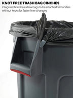 Yellow Heavy-Duty Trash Can - Pack Of 6