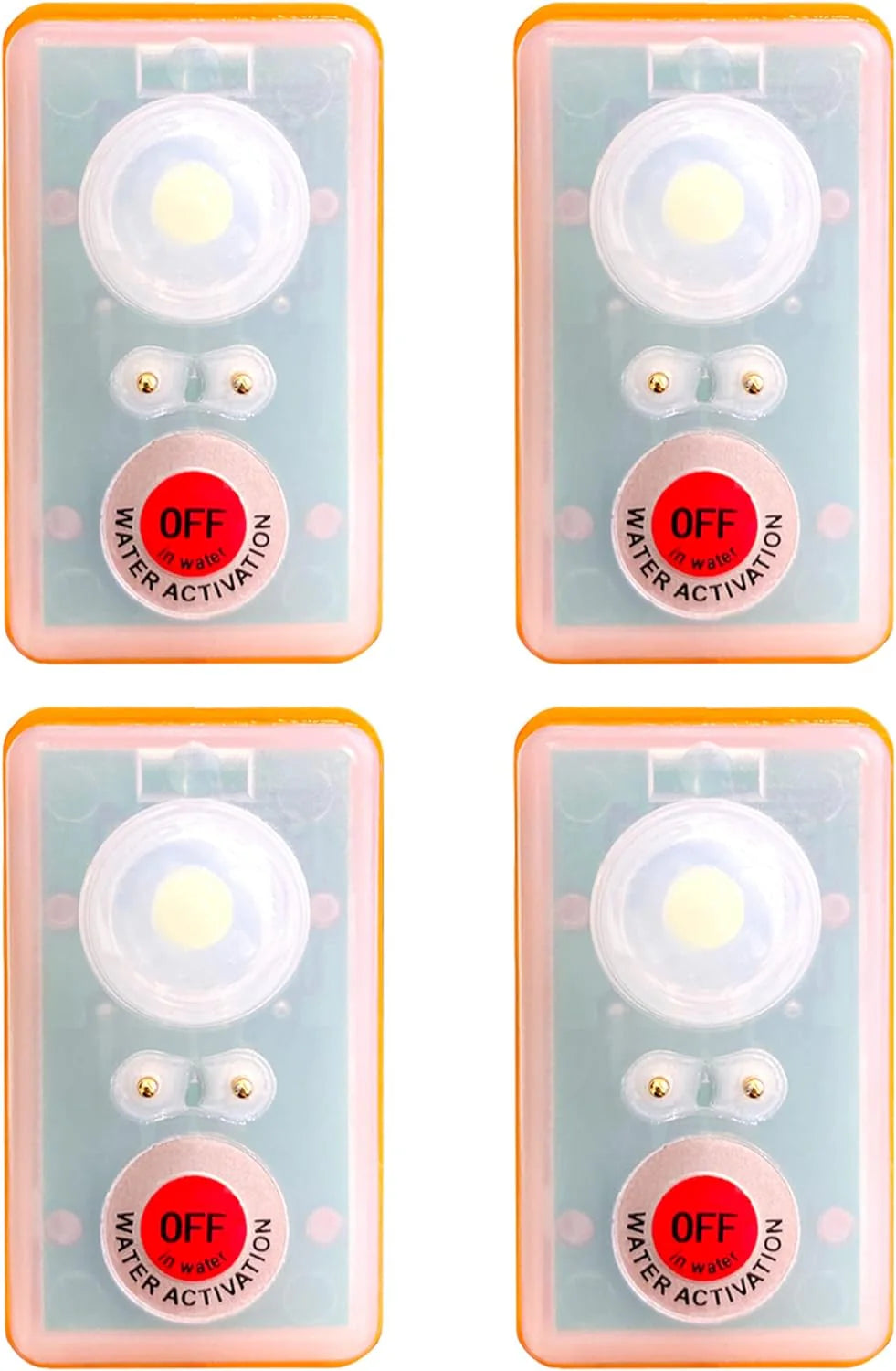 Wicked Design & Engineering Life Jacket LED Strobe Lights, Water Activated, 4-Pack
