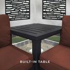 Backyard Discovery Galvanized Steel Corner Pergola With Seating, White, 12x8' - Ridgedale