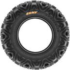 ATV UTV All-Terrain Replacement Tires Set Of 4, 25x8-12 Front And 25x10-12 Rear