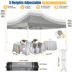 HOTEEL Heavy Duty Pop-Up Canopy Tent 10x15, 4 Sidewalls, Black