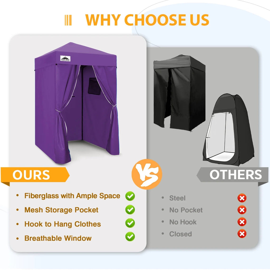 EAGLE PEAK Ultra Compact 4 ft x 4 ft Pop-Up Changing Room Canopy - Flex