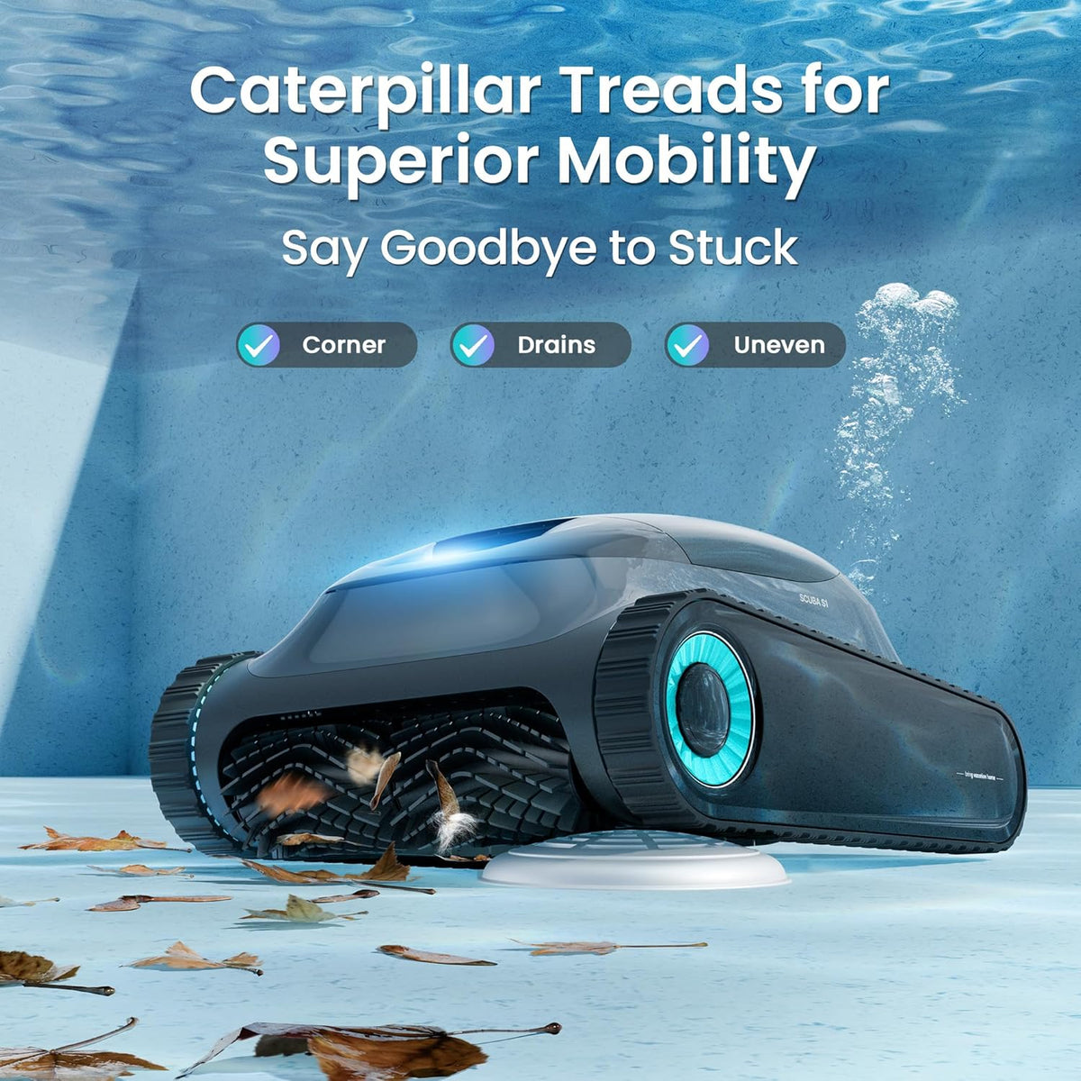 Aiper Scuba S1 Robotic Pool Cleaner With Wall And Waterline Cleaning - S1
