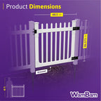 WamBam White Vinyl Picket Fence Panel Kit, 4ft H x 6ft W, 1 Panel + 1 Post - BL19101