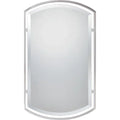 Bailey Street Symmetrical Arches Wall Mirror With Beveled Edge, Floating Frame, 21 Inches W X 35 Inches H - Brushed Nickel Finish