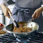 KitchenAid 10 Piece 3-Ply Base Brushed Stainless Steel Induction Cookware Set With Nonstick Grill Pan