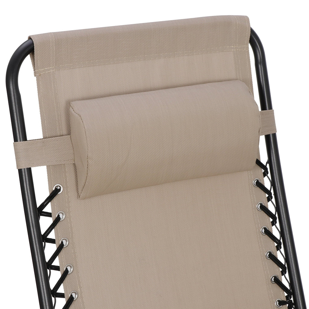 HomGarden Steel Zero-Gravity Chair 2 Pack - Beige