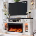 Farmhouse Electric Fireplace TV Stand For TVs Up To 80 Inches - 70W x 16D x 32H