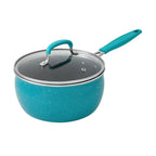 38-Piece Teal Cookware Set With Floral Design