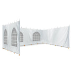 TentandTable Standard Waterproof Sidewall Kit for 8 ft Sides, White, 10 ft x 20 ft