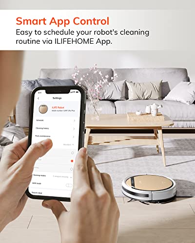 ILIFE Robot Vacuum And Mop Combo, 300ml Dustbin, 300ml Water Tank, 2.4G WiFi - V5s Plus