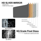 Arched Full-Length Wood Floor Mirror, Black Or Gold, 65x22/71x24/71x28/71x32