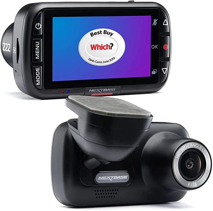 Nextbase Compact Dual Dash Cam Front And Rear 2.5in HD IPS Screen, 1080p Full HD, Black - 222X