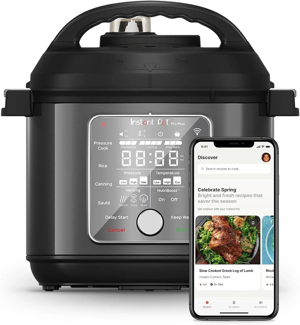 Instant Pot Pro Plus Wi-Fi Smart 10-in-1 Pressure Cooker, 6 Quarts