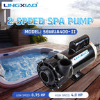 LINGXIAO Spa Pump 4 HP 2 Speed 220-240V 2 in Port 56 Frame - 56WUA400-II