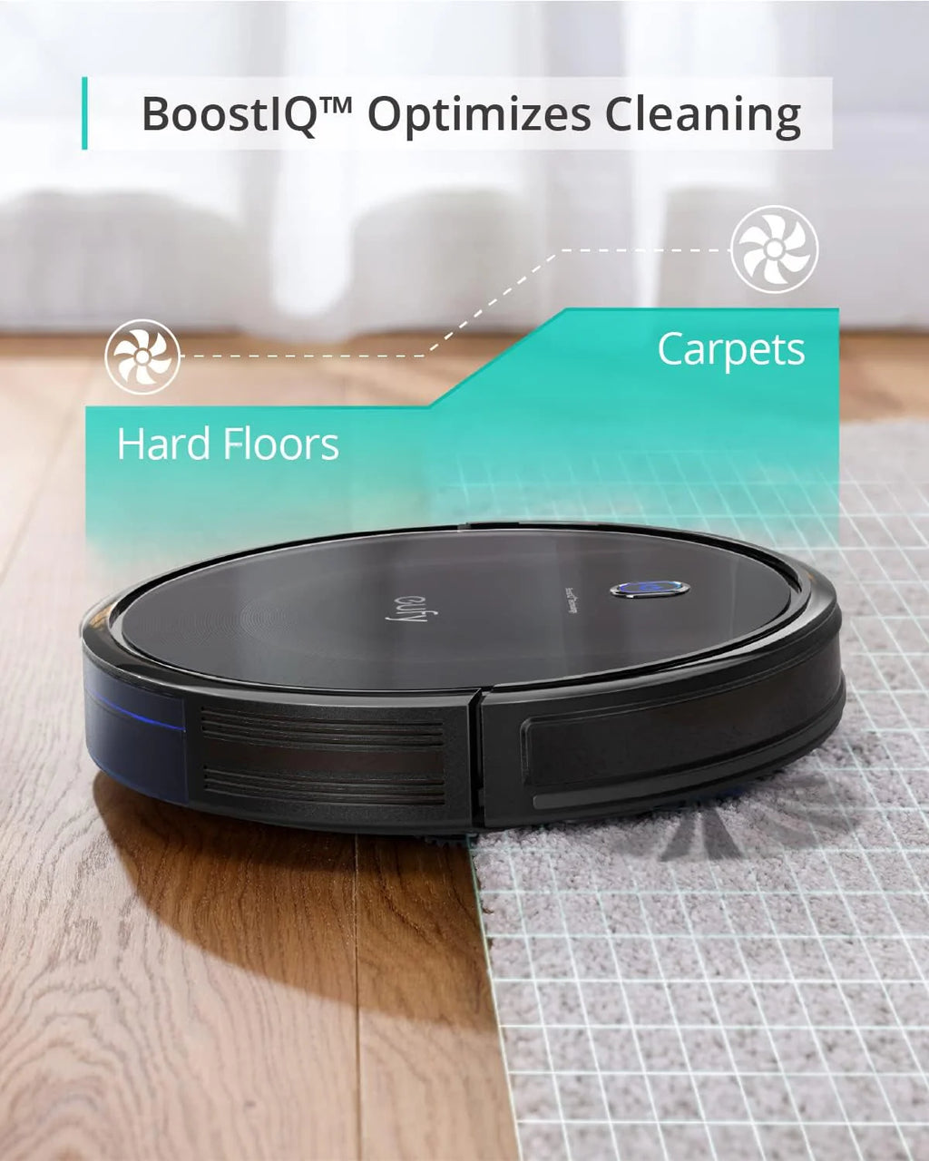 eufy Robot Vacuum, 5,000 Pa Suction, iPath Laser Navigation, Black, 12.8in x 13in x 4in - T2267111