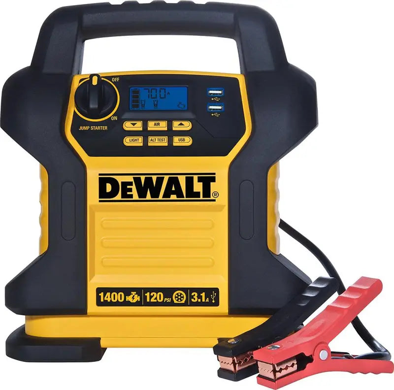 DEWALT 1400 Peak Amp Jump Starter With 120 PSI Digital Compressor - DXAEJ14