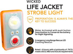 Wicked Design & Engineering Life Jacket LED Strobe Lights, Water Activated, 4-Pack
