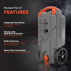 Camco Rhino 36-Gallon Portable RV Tote Tank With 2 Wheels - 39006
