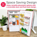 Frigidaire Retro Bar Fridge, 3.2 Cu. Ft., Pink, 65-Watt - EFR376-C-PINK