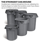 Yellow Heavy-Duty Trash Can - Pack Of 6